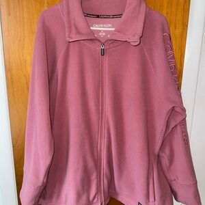 Calvin Klein | Women's Performance Dry Pink Fleece Zip-up Jacket 2X
